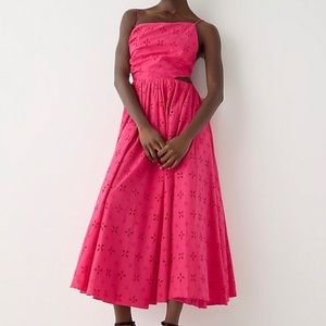 NWT* J Crew l side-cutout midi dress in eyelet